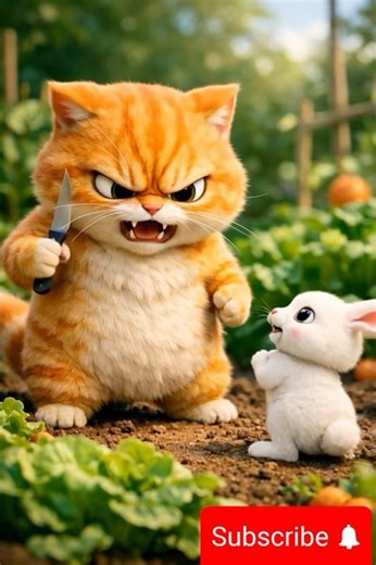 Mommy Bunny's BRUTAL Revenge 🪚 #funnycats #funnyvideo #catlovers #bunny