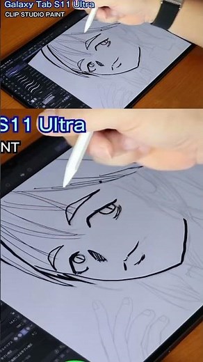 Drawing manga with the Galaxy Tab S11 Ultra 🤓 #samsung #Galaxy #Crysta #android