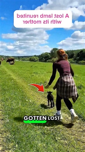 The Baby Sheep Found Its Mom 😭