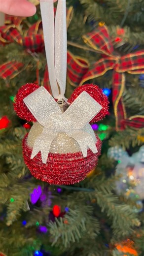 Mini Mouse Inspired Ornament 🎀 🎄 #christmas #christmasdiy #minimouse