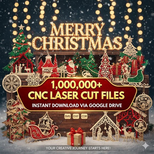 CNC Laser Cut Files Bundle: 1,000,000  Christmas Designs, Vector Files Svg Dxf Cdr, Instant Download Mega Pack - Etsy
