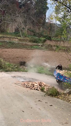 Tractor Reversing Uphill with Bricks: Key Driving Techniques