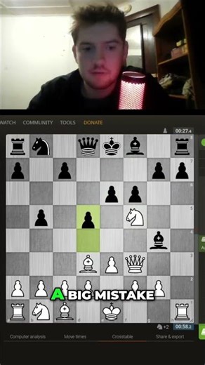 Atomic Chess: A Crucial Mistake and a Prime Example #shorts