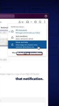 Mute a Slack Channel in 10 Seconds (Mute + Hide) 🔇 #tutorial