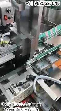 U Clip Plastic Clothespin Assembling Machine