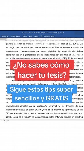 ¿No sabes cómo hacer tu tesis? Sigue estos tips super sencillos y gratis 🔥🤯 ✅👉Pregunta por nuestros servicios de tesis: https://bit.ly/37174IT ✅👉Inscríbete en el mejor programa de tesis de Latinoamérica MI TESIS DE DE ÉXITO : https://bit.ly/3Vgp71G ✅👉Libro 7 secretos para hacer una tesis de éxito: https://a.co/d/8plCgww ✅👉Curso online APA para una tesis de éxito: https://bit.ly/3EtLidZ ✅👉Cómo hacer un Proyecto de Tesis de Éxito - Paso a paso: https://bit.ly/3tO73jC #tesis #tesisuniversita