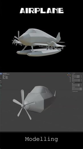 PEANUT FIELDS: airplane modelling #blender #3danimation #plane