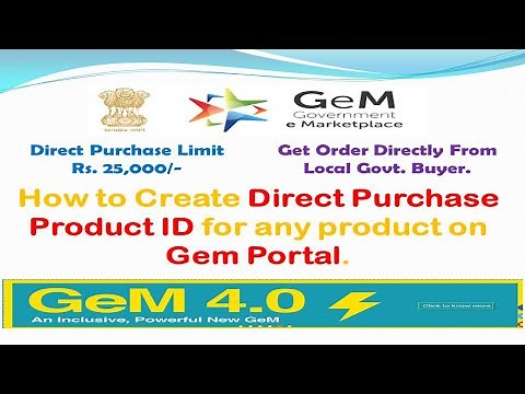 How to Create Direct Purchase Product ID for any product on Gem Portal. Simple Steps & Live Demo.