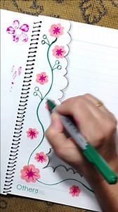 4.3K views · 28 reactions | How to draw colorful borderline on paper  #colorfulborderline #drawing #painting | Catchy Embroidery | Facebook