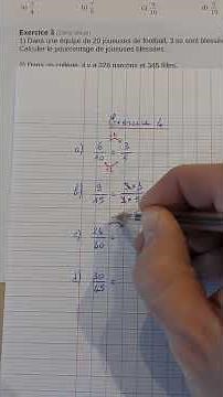 Évaluation 5e : exercice 4 - Simplifier une fraction