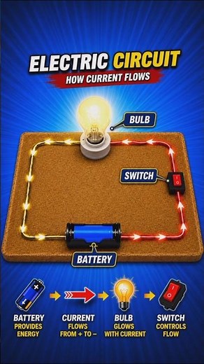 ⚡ Simple Electric Circuit | Easy DIY Science Project 🔋💡 #Shorts #scienceexperiment