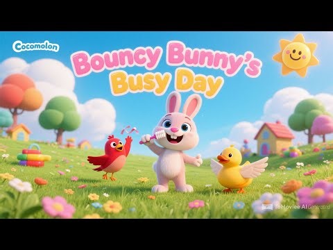 Bouncy Bunny’s Busy Day | Morning to Night Routine Song for Kids