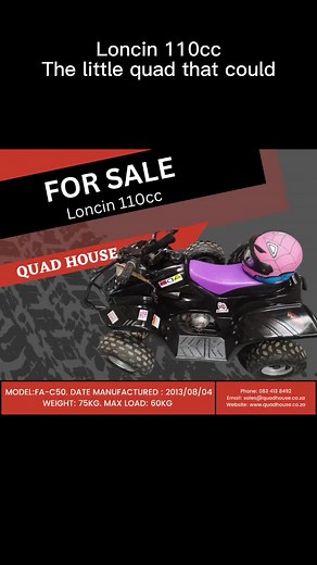 The Loncin 110cc is the perfect starter quad and an amazing choice for family fun. #quads #quadlife #bikeparts #quadhouse #fourwheeler #loncin #loncin110