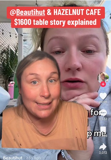 @Beautihut & HAZELNUT CAFE $1600 table story explained. #cafe #hazelnutcafe #beautihut #fyp #fypシ #youbreakityoubuyit #storytime #brokentable #greenscreen