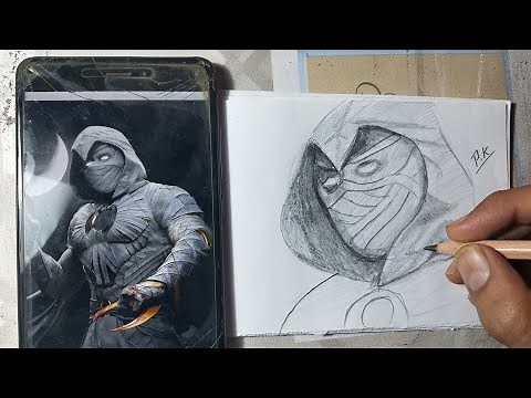 Moon knight easy drawing tutorial // step by step