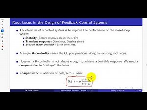 Chapter 7 - Root Locus - Section 3 - Root Locus in Design of Feedback Control