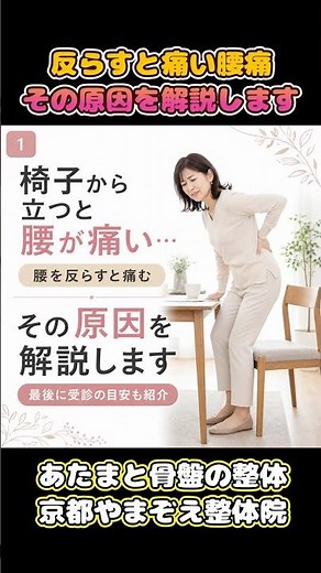 腰を反らすと痛い・椅子から立つと腰が痛い原因｜あたまと骨盤の整体師が解説｜京都やまぞえ整体院 #京都整体 #やまぞえ整体院