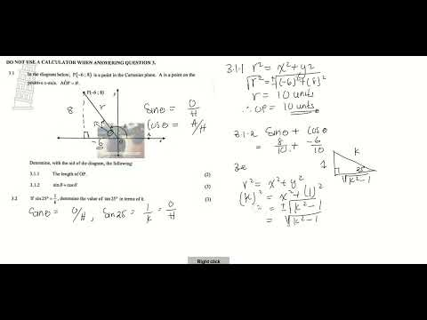 TRIGONOMETRY ON CARTESIAN PLANE | GRADE 11