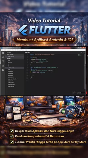 ❌ Skill coding masih itu-itu saja? 💡 Mau skill yang banyak dicari? 📱 Flutter adalah salah satu skill paling dicari developer! 🔥 Sekarang saatnya upgrade kemampuanmu 📦 Video Tutorial Flutter – Membuat Aplikasi Android & iOS ✅ Dari dasar sampai praktik nyata ✅ Cocok untuk freelance & kerja profesional ✅ Bisa langsung bikin app sendiri 🎯 Skill naik, peluang makin luas! 💼🔥 | NextLevel Learning