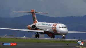 #MD87 La visita exótica de este día! #McDonellDouglas MD-87 Tanker. Este avión convertido a tanquero para combatir incendios, llegó este lunes al Aeropuerto Internacional Juan Santamaría MROC/SJO, en una parada técnica por combustible, proveniente de Brownsville, Texas; luego partió rumbo a Lima, Perú. Registro N295EA | AeronáuTICA Tv