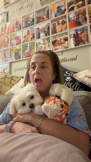 Bedtime Story With Lil Hopey B and Mini Mellow 🌈💤 Hopey B and the Moonlight Wish💜🐶 The night sky sparkled like a blanket of diamonds over Hopeyville. The stars winked playfully, and the moon shone down like a glowing pawprint in the sky. 🌙✨ Inside her cozy little room, Lil Hopey B was getting ready for bed. She fluffed her pillow, kissed her baby blankey goodnight, and made sure Mini Mellow was tucked snugly beside her. Her “hope” sign glowed softly on the wall, filling the room with a warm