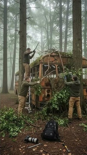 They Found a Abandoned Bus Rotting in the Forest… Then Did This 😱🚌