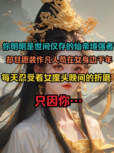 你明明是世间仅存的仙帝境强者，却甘愿装作凡人苟在女身边千年，每天忍受着女魔头晚间的折磨，只因你…