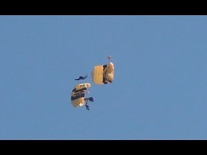 Golden Knights Chicago Air Show - Loses Parachute - On Collision Course - Formation - US Army