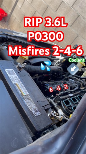 P0300 on a 3.6L Caravan. Bad head gasket? Warped Block? Warped head? Whats your guess? #dodge #car