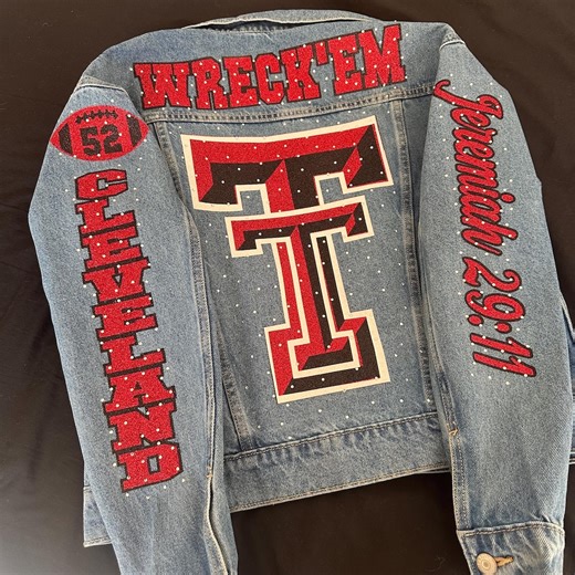 Custom Jean Jacket Custom Game Day Denim Jacket Cheer Mom Jacket Football Mom Gift for Cheer Coach Gift for Team Mom Cheer Team - Etsy