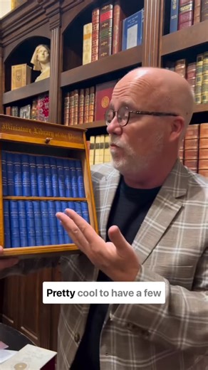 Reid Moon on Instagram: "Check out this 140 year-old portable LIBRARY! #poet #poetry #bookstagram #shakespeare #bookworm #miniature"