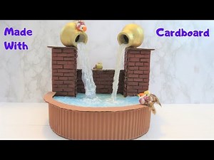 Miniature Waterfall Fountain | Cardboard Craft | DIY Waterfall