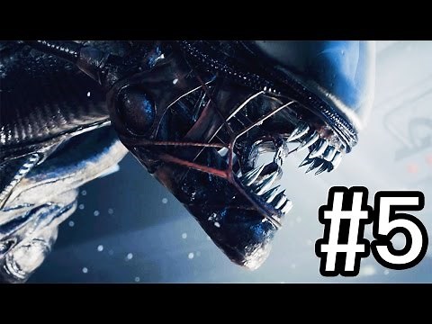 Horror Game - The Beginning of Human Hunting - Alien Isolation - Part 5 Live Play