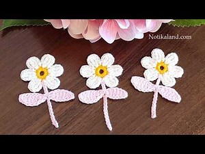 Super Easy Crochet Flower Applique Pattern for Beginners Part 2