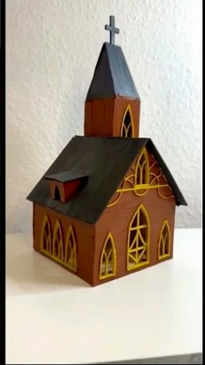 DIY Mini Wooden Church in 60 Seconds | Popsicle Stick Craft
