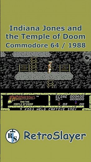 Indiana Jones and the Temple of Doom Gameplay Commodore 64