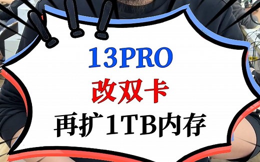 iphone13Pro 改双卡并且扩容到1TB，你心动了吗