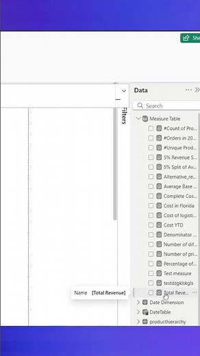 SUM DAX How to calculate revenue #powerbi #dax #sum #sumx #powerbitips #datavisualization l