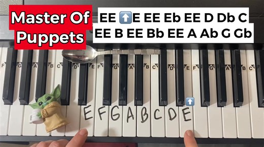 Master of Puppets Piano Easy Tutorial Lesson With Letters From Stranger Things 劉 #classicalmusic #musicians #art #pianosolo #keyboard #musician #composer #producer #instamusic #pianoplayer #bass #cover #jazz #pianocover #musica #concert #piano #love #violin #pianist #rock #pianoforte #music #drums #artist | The PianoDoctor | Facebook