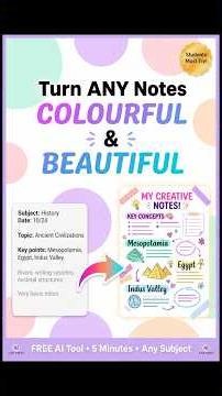 Turn Boring Notes Into BEAUTIFUL Slides Using AI ✨ #shorts #aiforstudents #education #ailifehacks