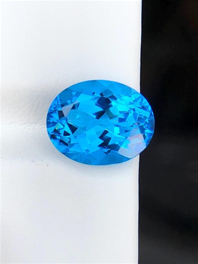 Natuurlijke Zwitserse blauwe topaas edelsteen | 3,80 karaat 10 x 8 mm losse gefacetteerde ringmaat edelsteen. - Etsy Nederland