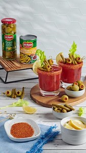 A Spicy Bloody Mary that understands the assignment 💯 Pimento olives, smoky spicy green beans, and a whole lotta flavor. 🫒🍅🤤 #spicybloodymary #bloodymaryrecipe #cocktailhour #brunchinspo #pimentoolives #delmonte #growersofgood SPICY BLOODY MARY Prep time: 30 minutes Total time: 30 minutes Serves: 4 Ingredients: 1 quart tomato juice 2 Tablespoons Worcestershire sauce 1 Tbsp. Tabasco sauce 1 teaspoon black pepper 1/2 tsp seasoning salt 1 teaspoon celery salt 8 oz. vodka Tajin, for rimming the 