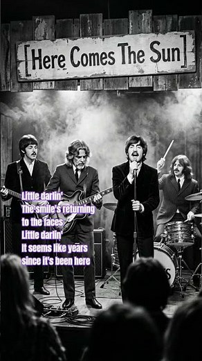 Here Comes The Sun - The Beatles (Lirik Lagu / Lyrics Video) ☀️✨ #shorts