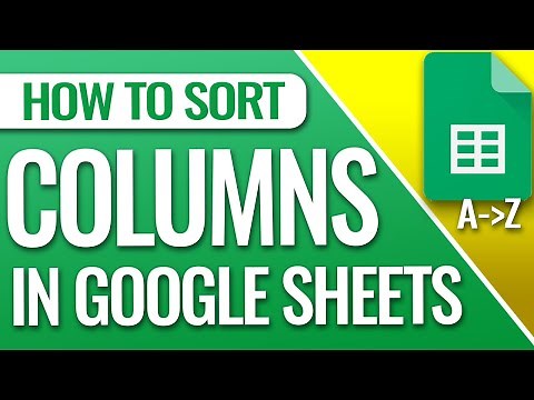 How To Sort Columns Inside Google Sheets