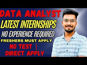 Data Analyst Internships | WORK FROM HOME | No experience required | Internships 2025