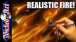 Airbrush tutorial: Painting realistic fire with Createx Colors
