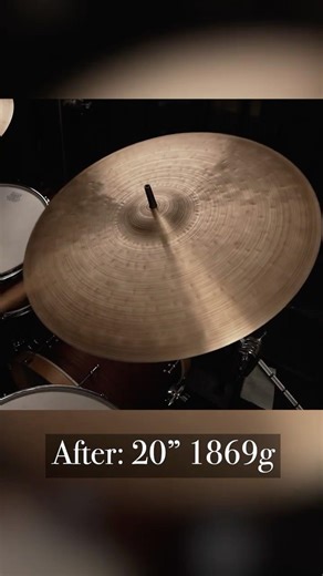 Modifying Two 20" Cymbals (before and after)