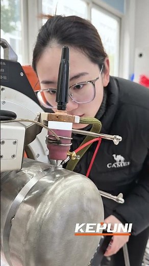 Automatic welding of pressure vessel pipes - KEPUNI orbital welding machine