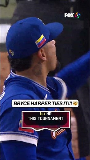 Bryce Harper hits a TWO-RUN HOMER to tie it in the 8th inning 🤯 #USA #WBC #WorldBaseballClassic #MLB