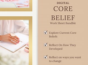 Core Beliefs Exploration Worksheets - CBT Therapist Created - Etsy